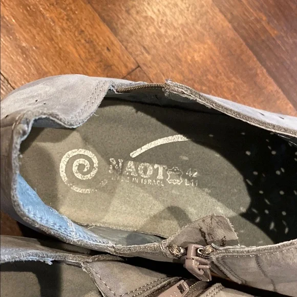 NAOT Perforated BLUE Peep Toe Shoes - Picture 2 of 5